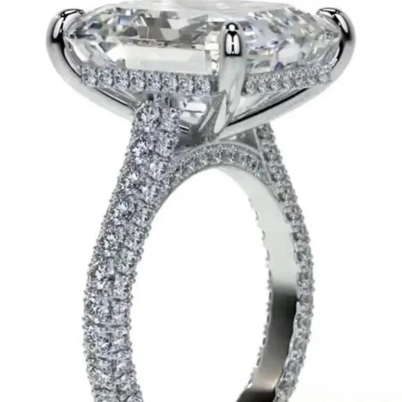 Jewelry - \\ NEW \\ S925 STERLING SILVER \\ ENGAGEMENT DIAMOND RING\\CUTE RING\\SHINY RING